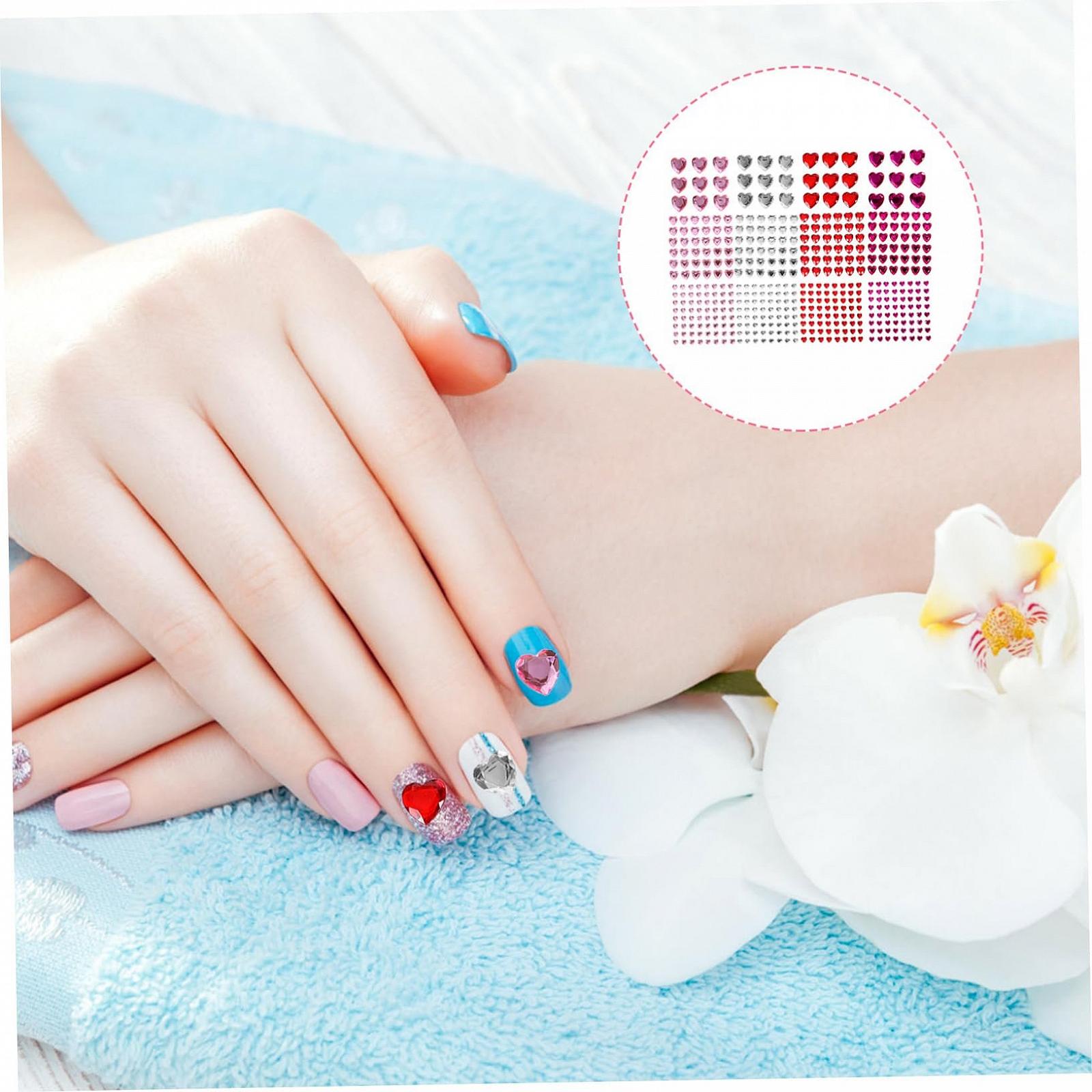 Наклейки-стрази Прикраса для нігтів Серце KAILIKETIY, 12 аркушів, фото №9