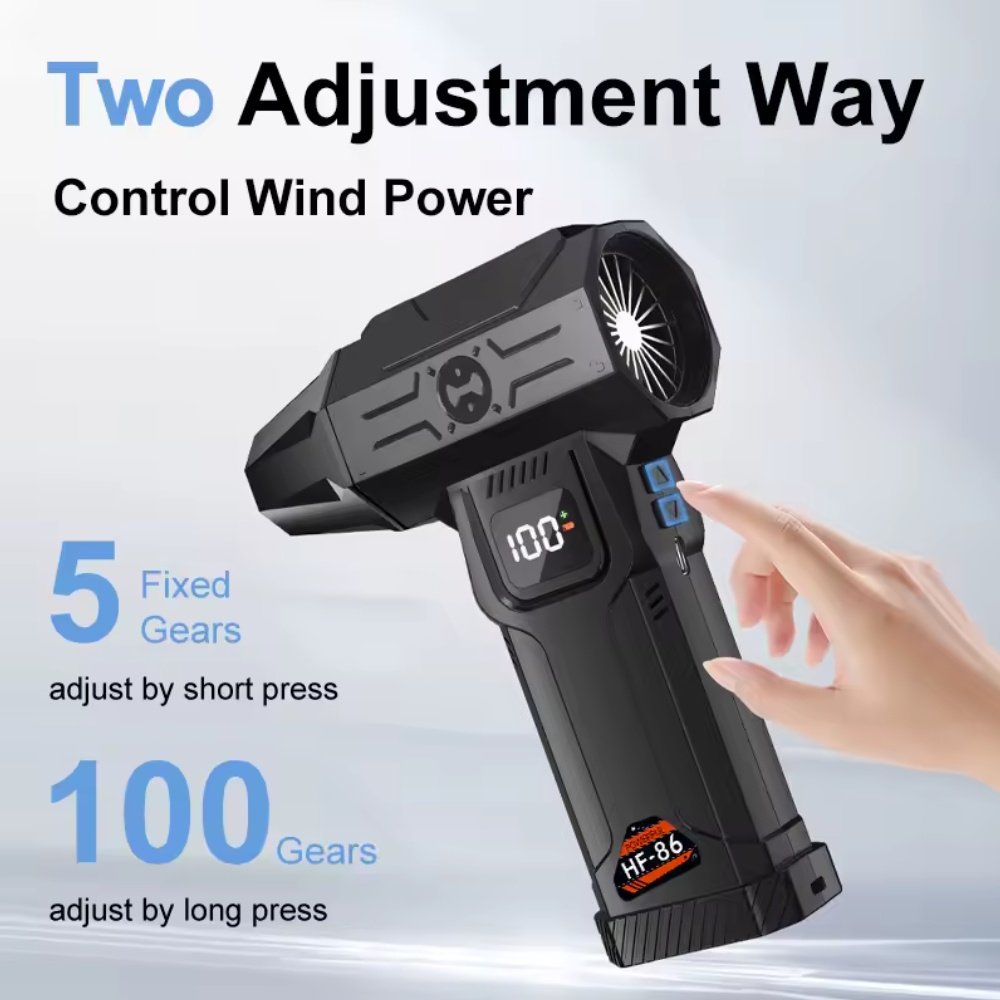 Турбовентилятор Violent HF-86 Turbo Jet Fan 150000 RPM з екраном Black, фото №4