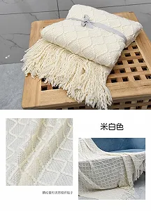 Покривало Blausky Однотонне В'язане Озеро Блакитний synthetic.ua - Фото 1