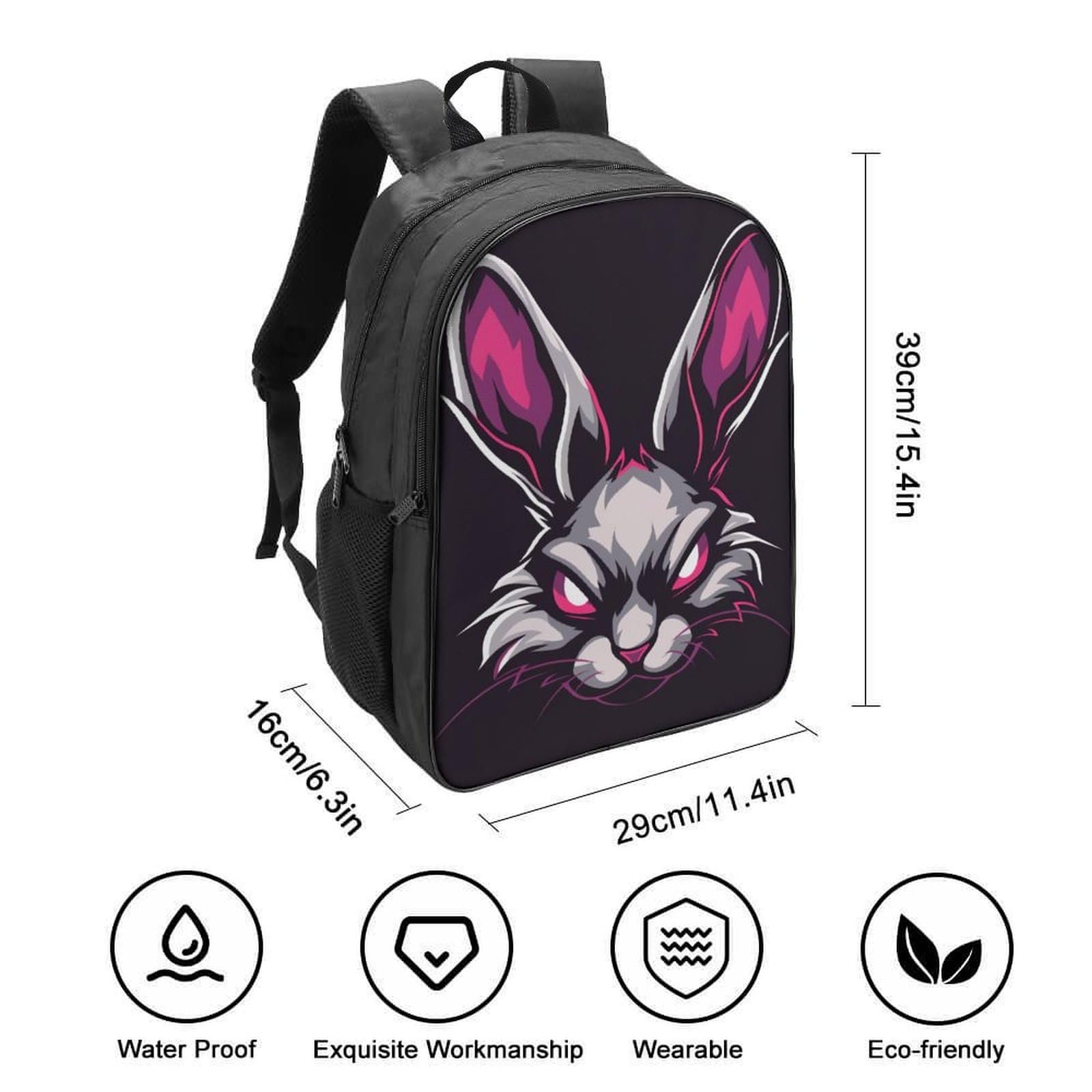 Шкільний рюкзак RSIUUODNF Rabbit для дівчаток-підлітків, великий, для школи, трекінгу, подорожей, 40 x 28 x 16 см, стиль-9, фото №2