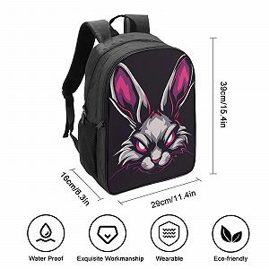 Школьный рюкзак RSIUUODNF Rabbit для девочек-подростков, большой, для школы, треккинга, путешествий, 40 x 28 x 16 см, стиль-9 synthetic.ua - Фото 1