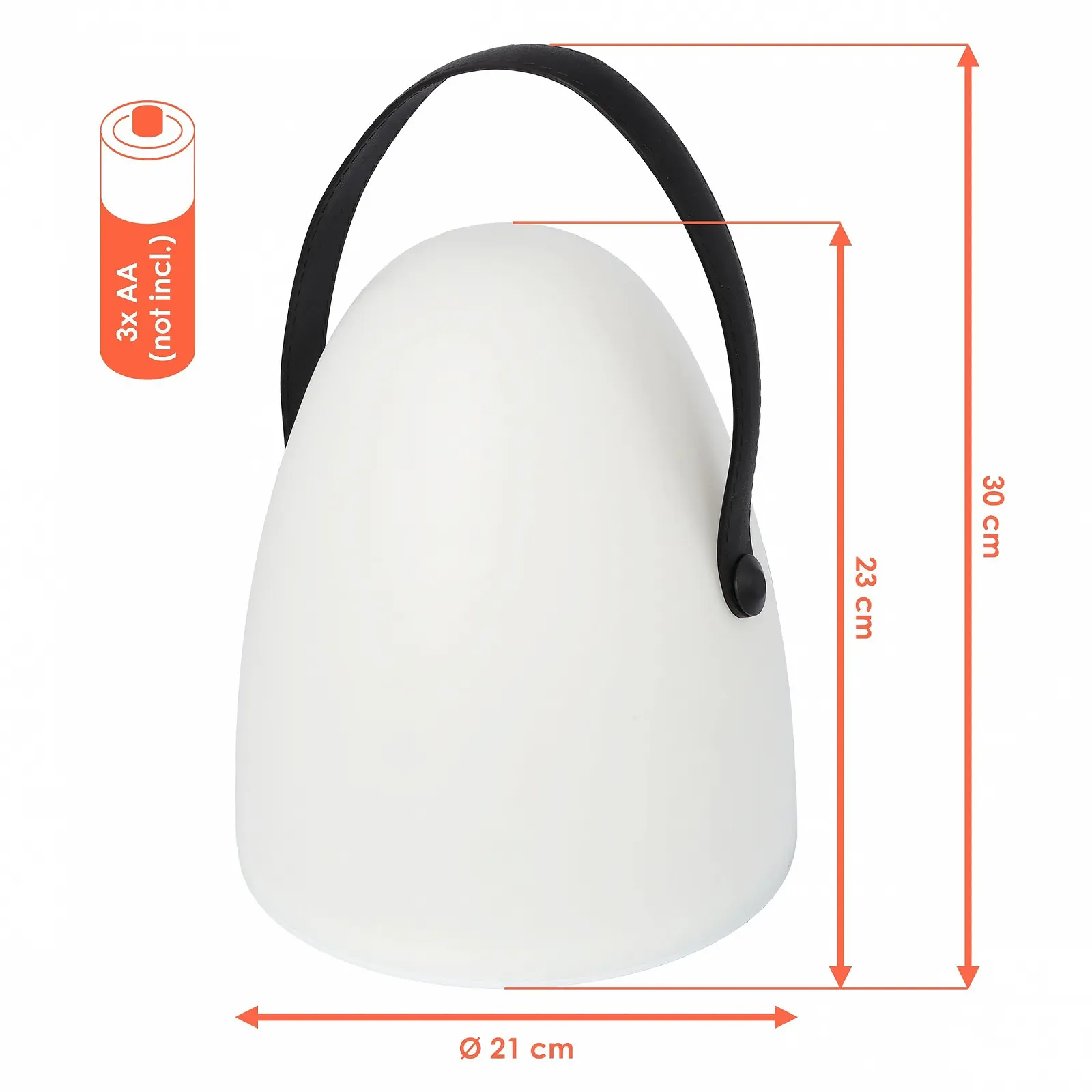 Настільна лампа Spetebo LED 23 x 21 см тепла біла з ручкою, фото №2