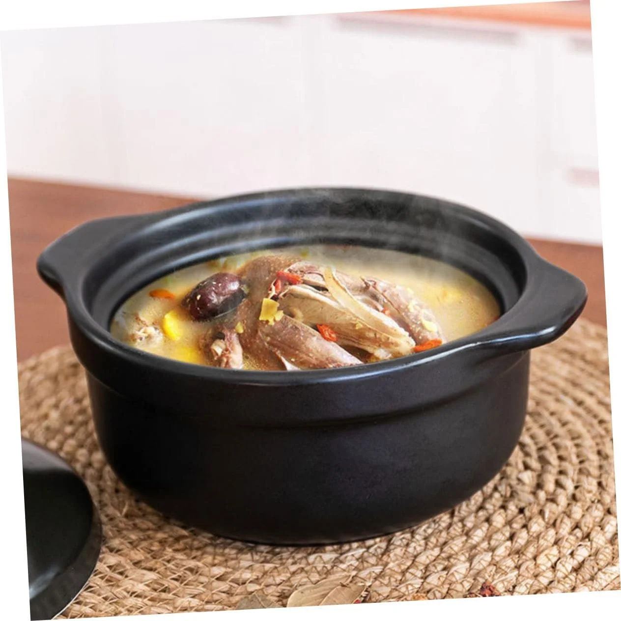 Каструля Sosoport Керамічна з кришкою антипригарна для пасти та супу, фото №4