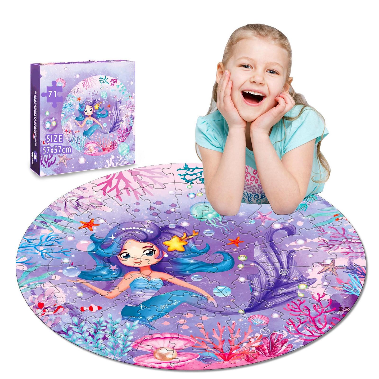 Пазл Русалочка 71 деталь Большой круглый 3–8 лет, фото №1 Пазл Русалочка 71 деталь Большой круглый 3–8 лет, фото №1