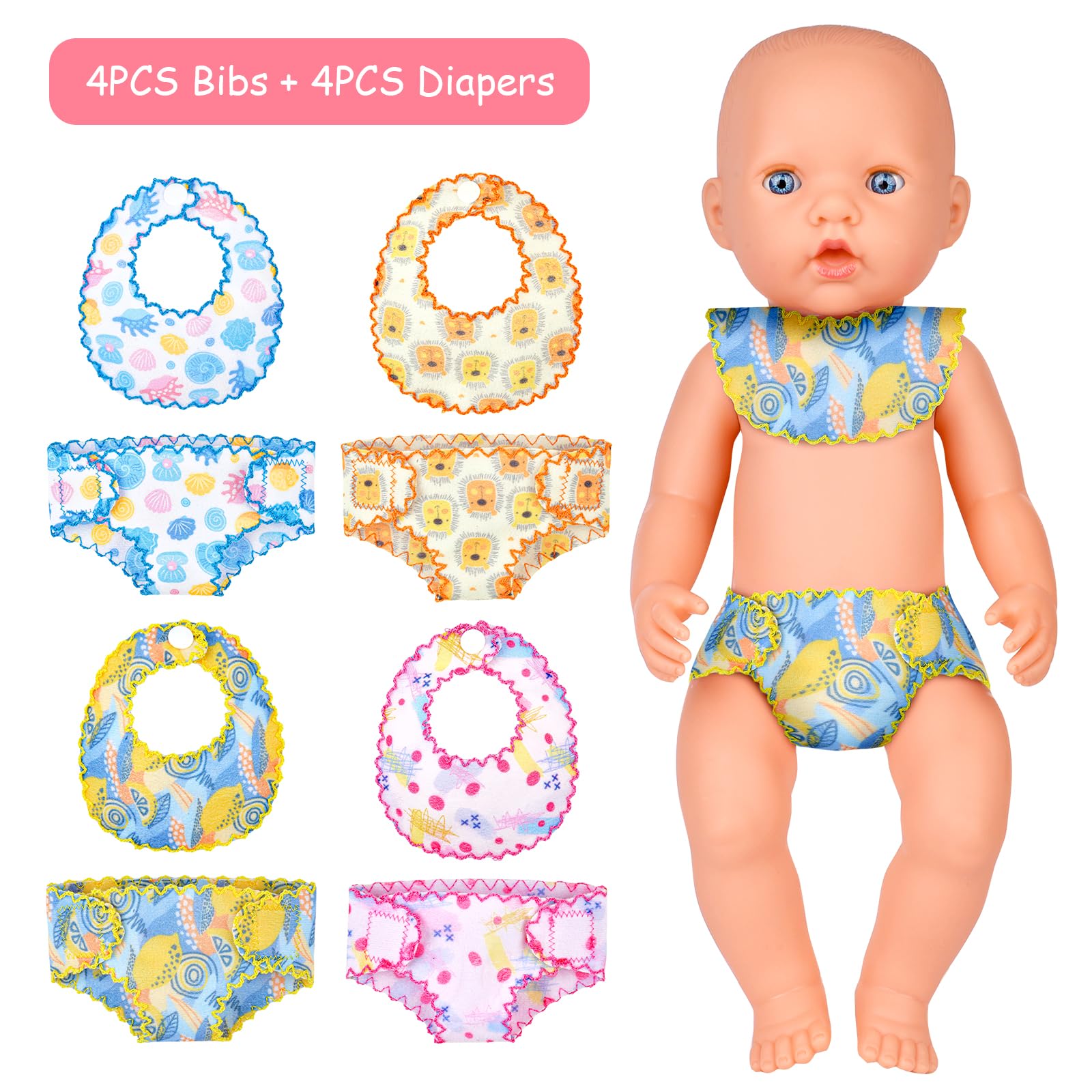 Підгузки для ляльок Aolso, набір, фото №4