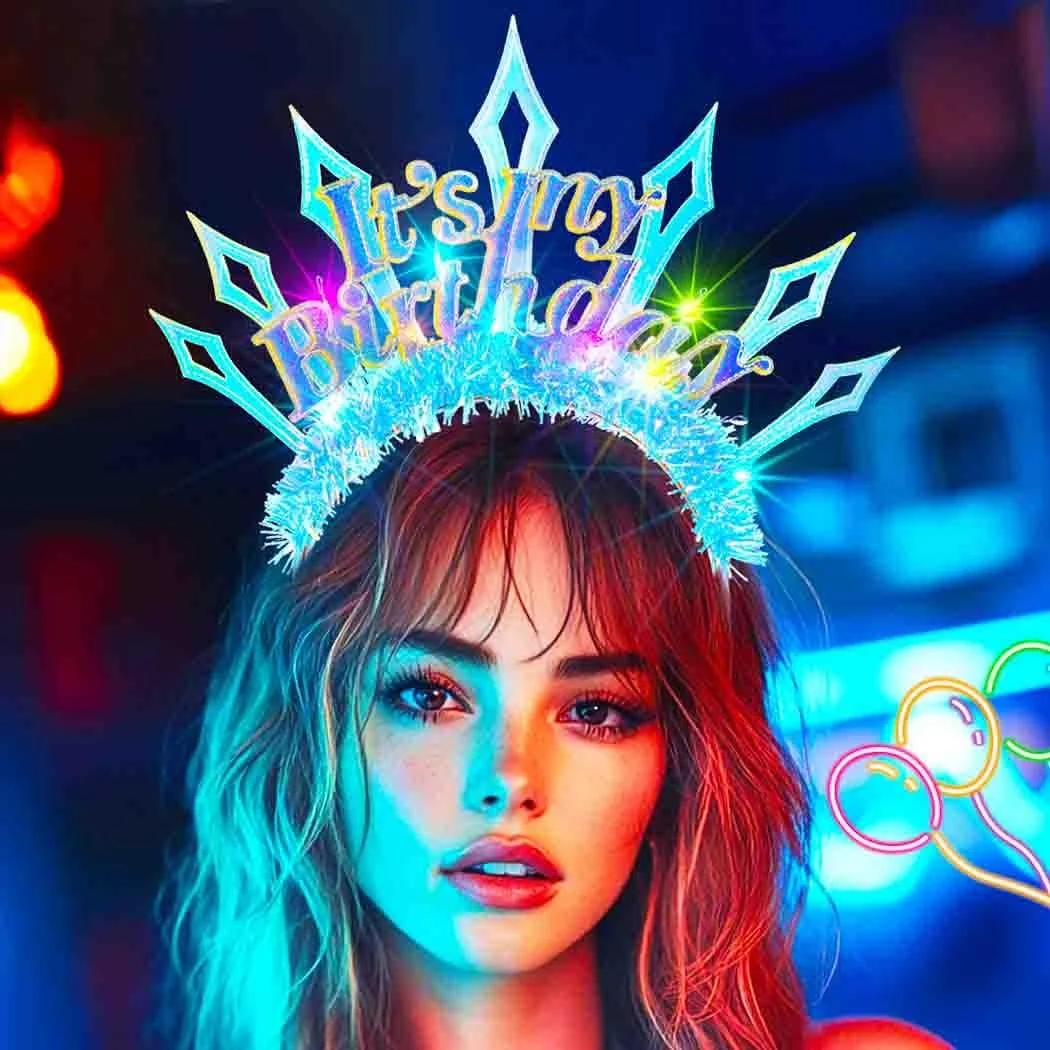 Обруч для волос Light on Happy Birthday, фото №4 Обруч для волос Light on Happy Birthday, фото №4