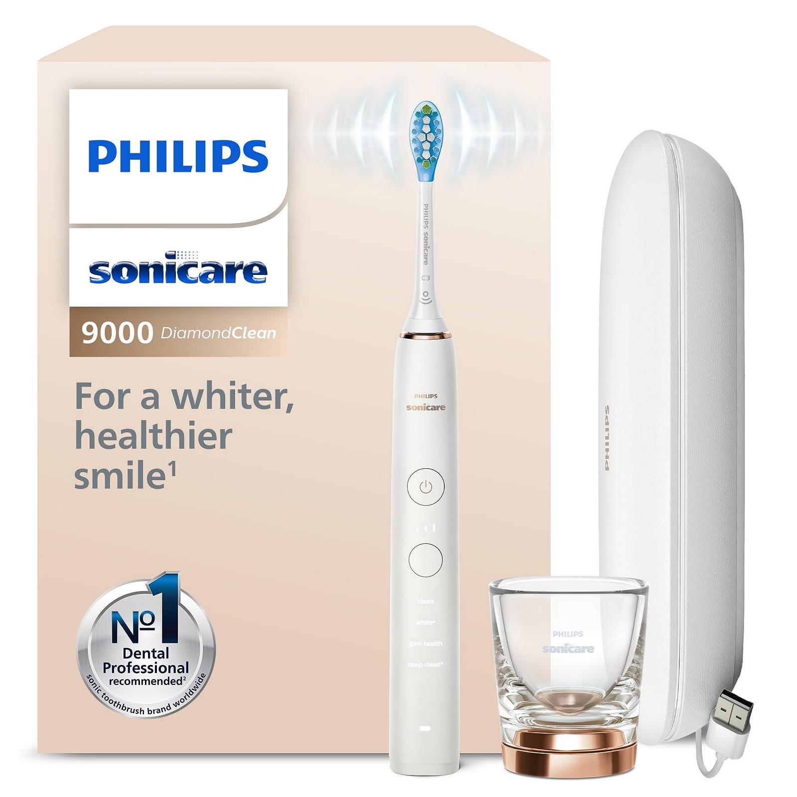 Зубная электрощетка Philips Sonicare DiamondClean 9000 HX9911/94, розовая, фото №1