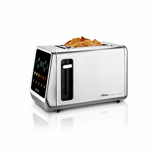 Купити Тостер Ufesa One Touch Duo Digital 850 Вт, 2 слоти, LED дисплей, 6 рівнів підсмажування, функції для хліба, бубликів, мафінів, вафель, розігріву, розморожування, функція запам'ятовування, висувний піддон для крихт - Фото 1 Тостер Ufesa One Touch Duo Digital 850 Вт, 2 слоти, LED дисплей, 6 рівнів підсмажування, функції для хліба, бубликів, мафінів, вафель, розігріву, розморожування, функція запам'ятовування, висувний піддон для крихт - Фото 1