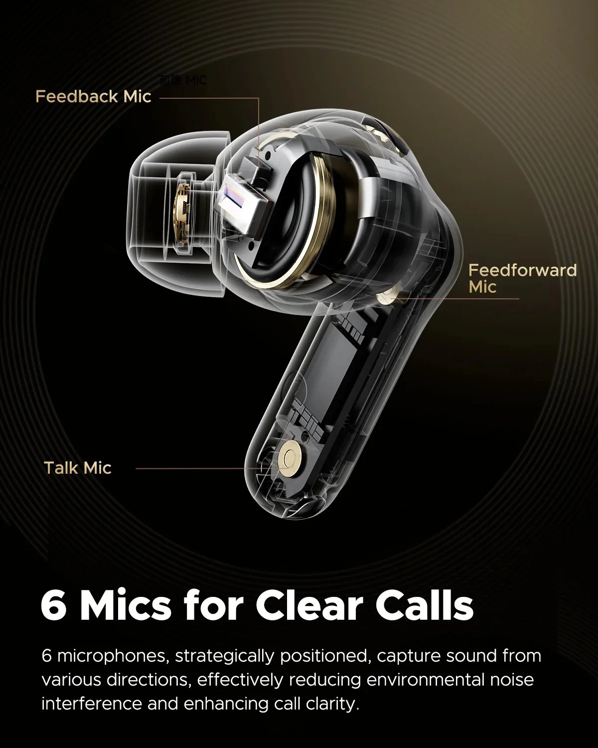 Безпровідні навушники SoundPEATS Capsule3 Pro+ xMEMS Speaker LDAC AI Adaptive ANC Black, фото №5