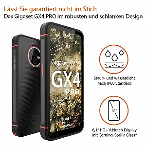 Смартфон Gigaset GX4 PRO 4G IP68 Military Standard 6.1" 128GB 6GB RAM 48MP Black ціна на synthetic.ua - Фото 1 Смартфон Gigaset GX4 PRO 4G IP68 Military Standard 6.1" 128GB 6GB RAM 48MP Black synthetic.ua - Фото 1