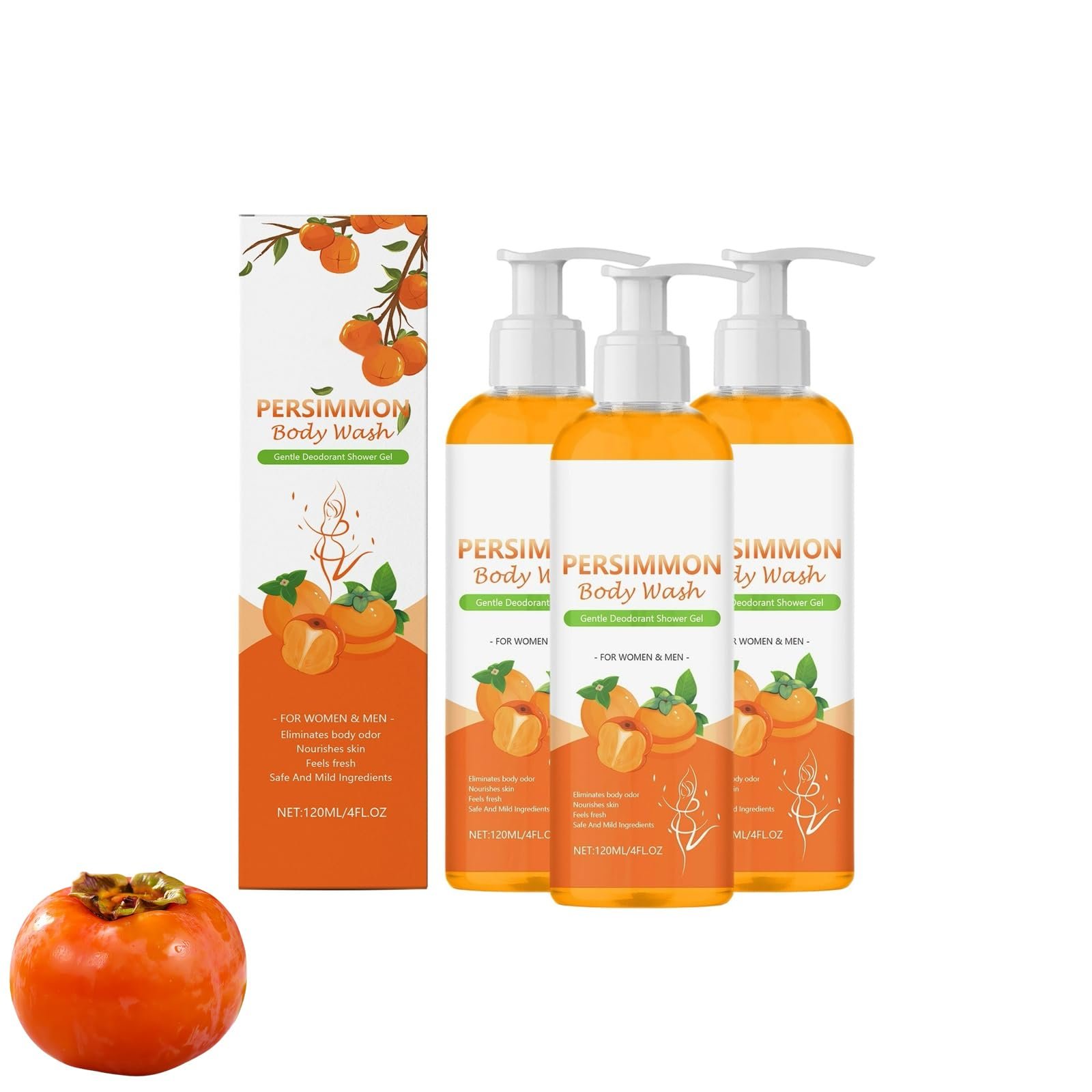 Гель для душу Native Persimmon Body Wash для сухої та зрілої шкіри (3 шт.), фото №1