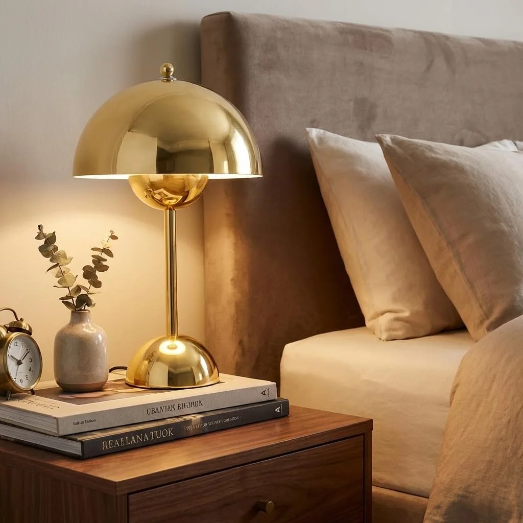 Настільна лампа BARCELONA LED Металева ретро дизайн E27 Золотистий, фото №2