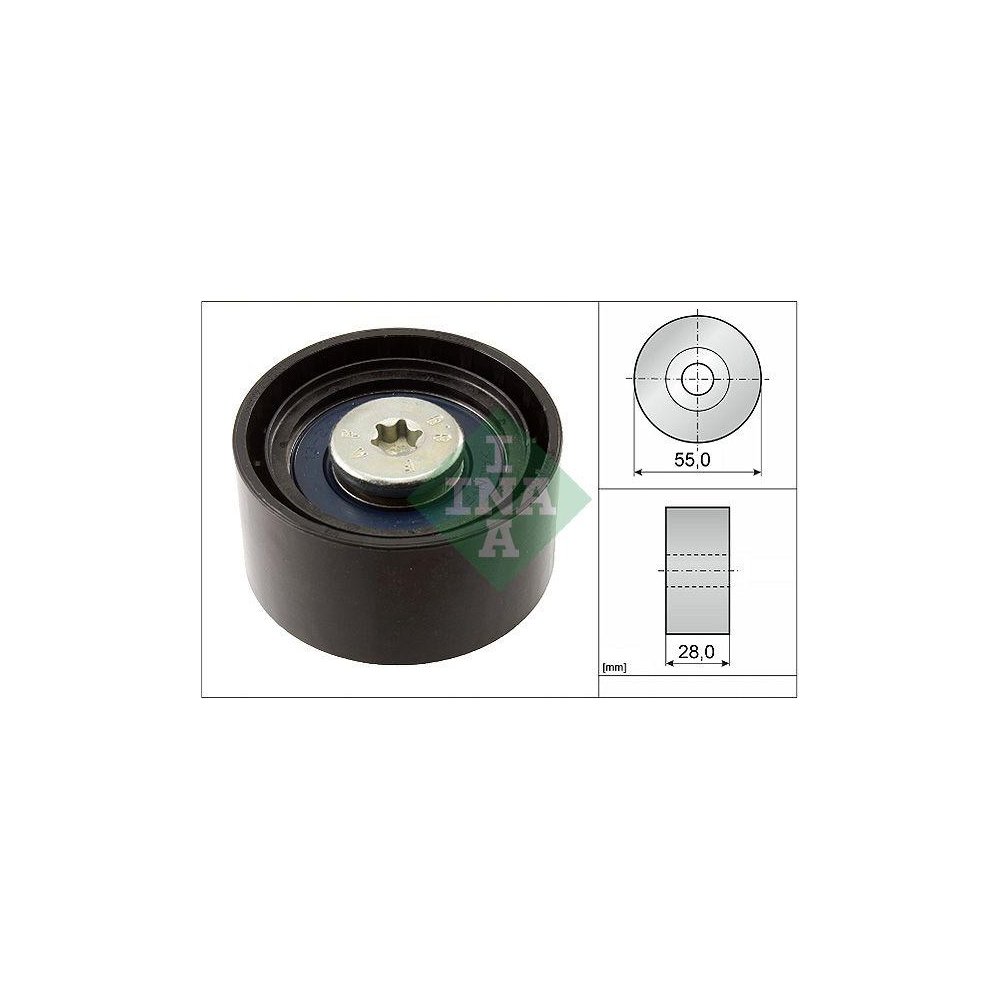 Ролик обводной направляющий поликлинового ремня INA 532 0556 10 для BMW MINI, фото №1 Ролик обводной направляющий поликлинового ремня INA 532 0556 10 для BMW MINI, фото №1