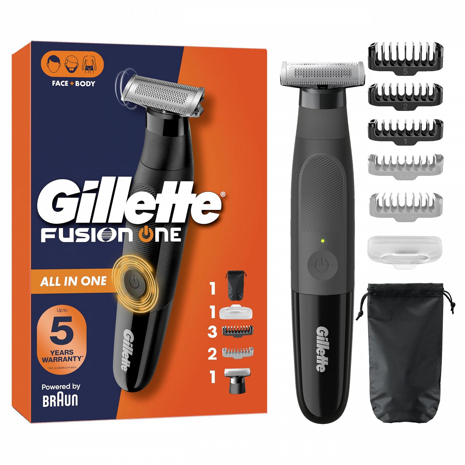 Гібридна електробритва Gillette Fusion One Hybrid Black Braun Powered, фото №1 Гібридна електробритва Gillette Fusion One Hybrid Black Braun Powered, фото №1