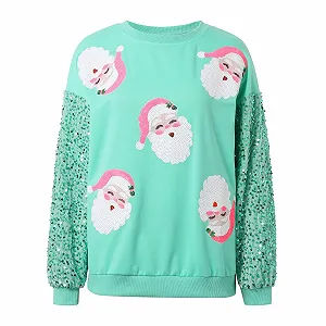 Рождественский джемпер 2024 Женский смешной рождественский свитшот Базовый свитер с круглым вырезом Большой уродливый рождественский свитшот Повседневная свободная рубашка с длинным рукавом Женский джемпер Блузка Праздничный джемпер для девочек-подростков synthetic.ua - Фото 1