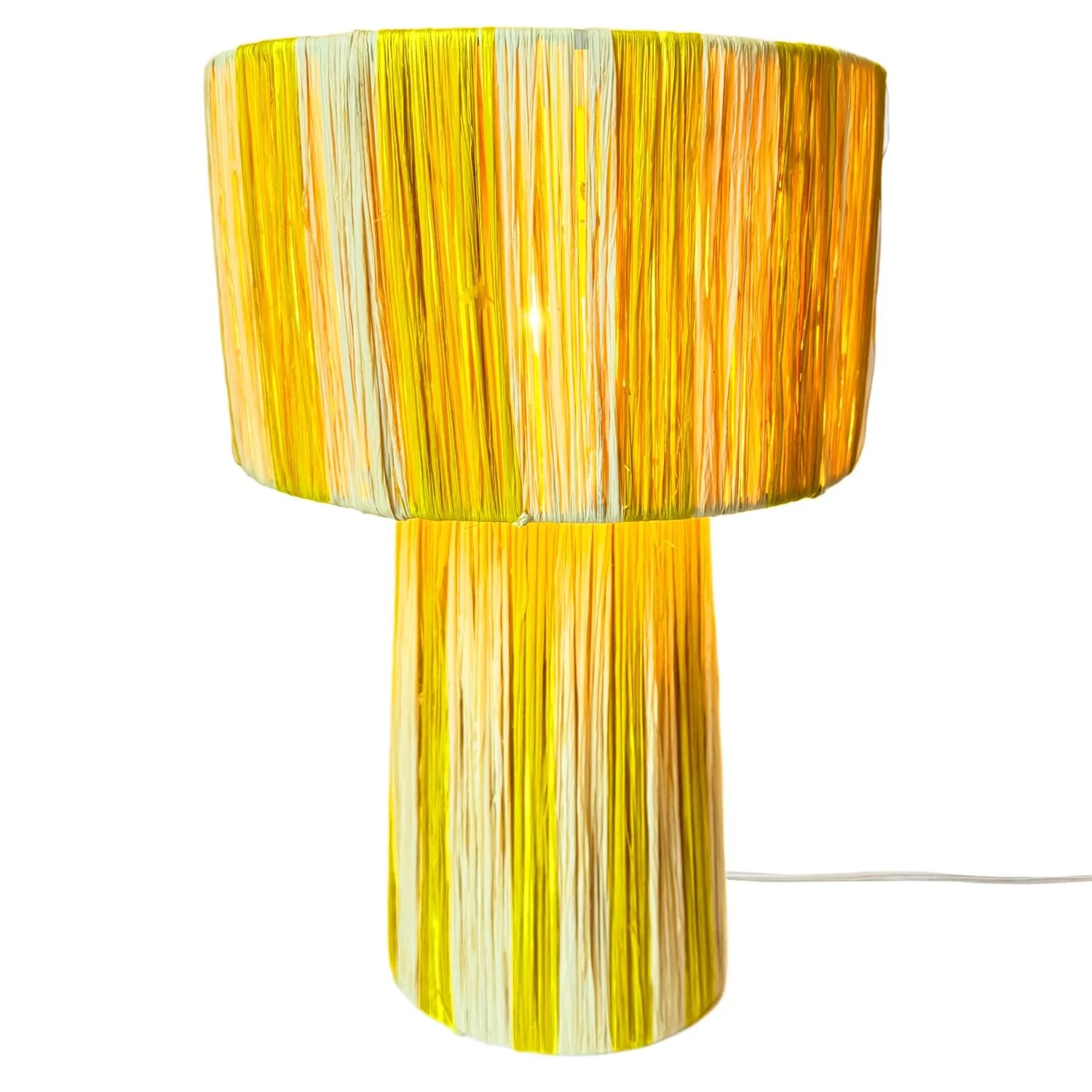 Настільна лампа Marrakech Morjana 42 см Рафія Бохо E27 Бежево-жовта, фото №1