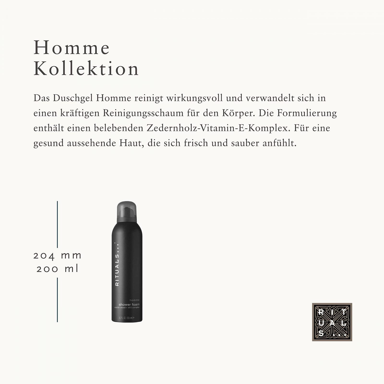 Гель для душу RITUALS Homme Collection з кедровим деревом та комплексом вітаміну E стимулюючий та освіжаючий 200 мл, фото №3