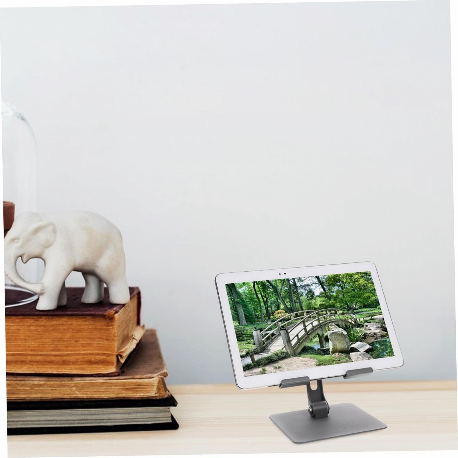 Регульована металева підставка для планшета, складаний тримач для телефону, вуглецева сталь, міцна, багатофункціональна, фото №3