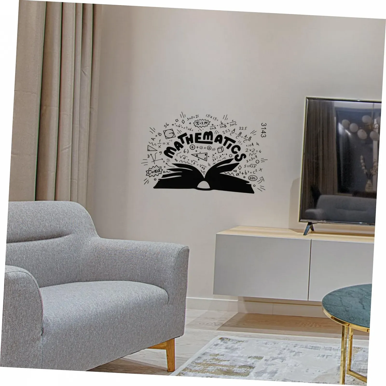 Наклейка на стіну Mathematics Formulas Numbers самоклеюча, фото №4