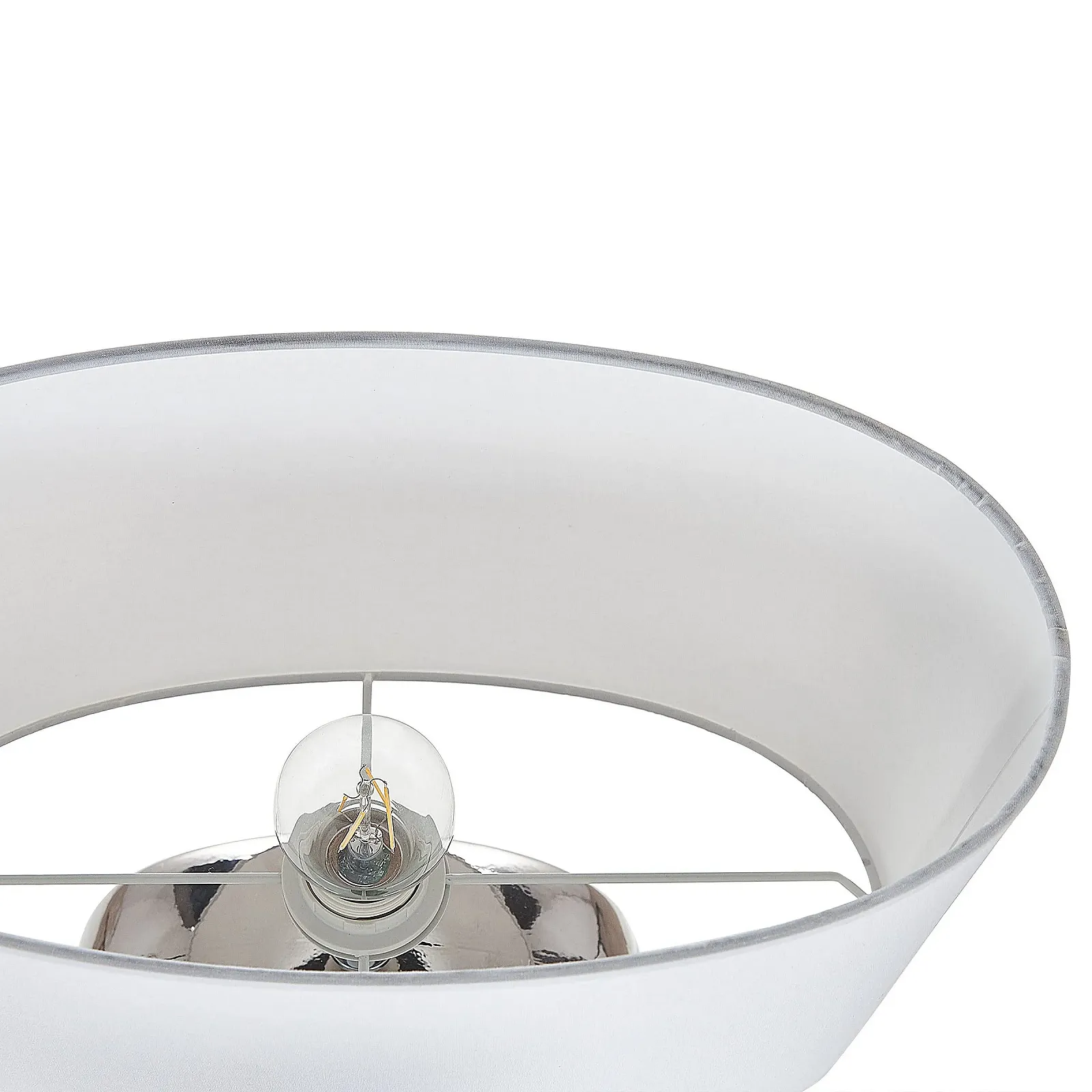 Настільна лампа Beliani Kherlen 49 см керамічна з мотивом дерева срібляста, фото №7