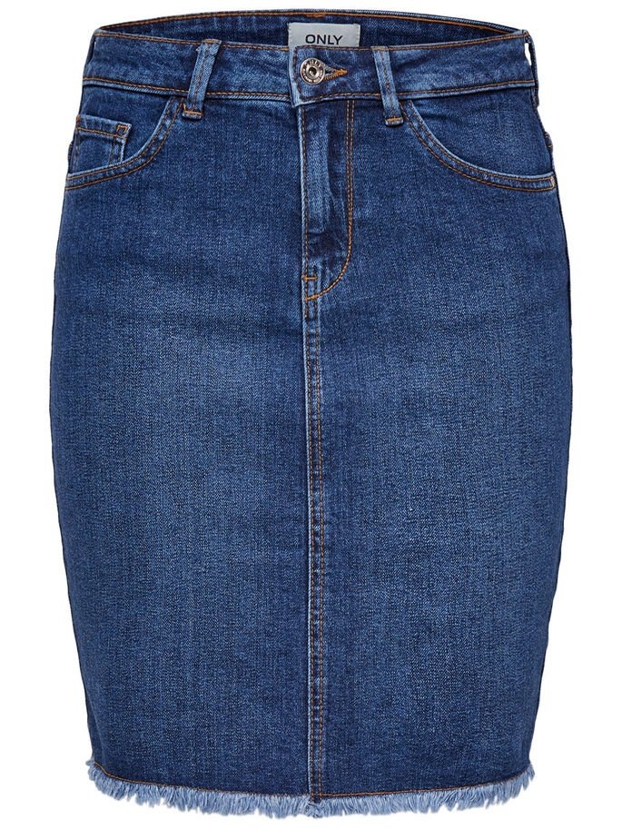 Спідниця ONLELIZA LIFE REG RAWEDGE SKIRT 08 NOOS 15159611 Medium Blue Denim ONLY Синій S, фото №3