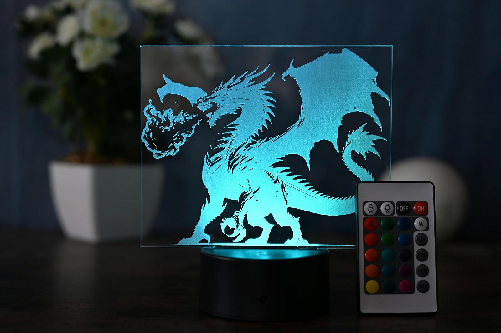 Настольная лампа Magic Dragon LED Art Deco Черная, фото №6