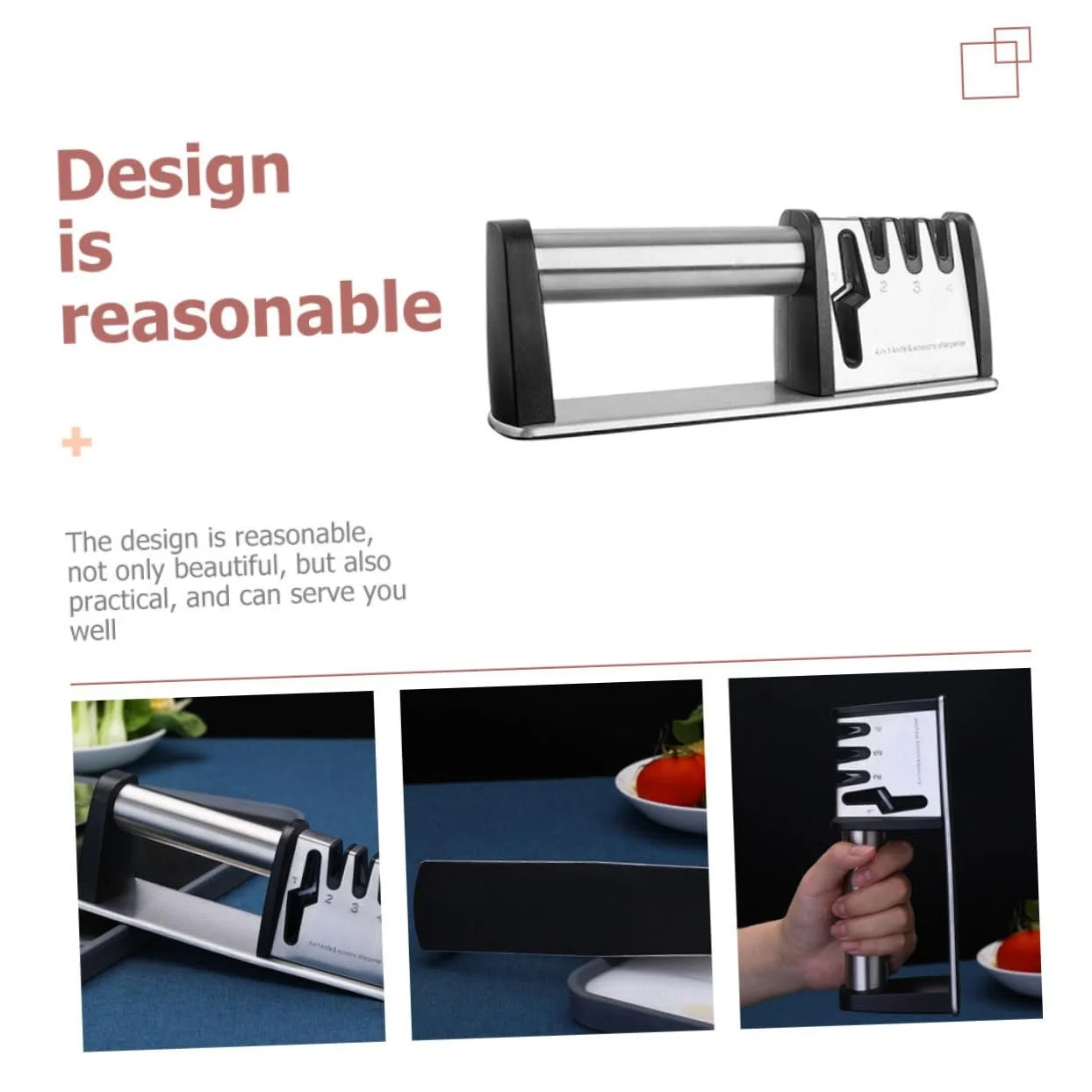 Ручная точилка для ножей Ipetboom Ergonomic 4-ступенчатая, фото №2