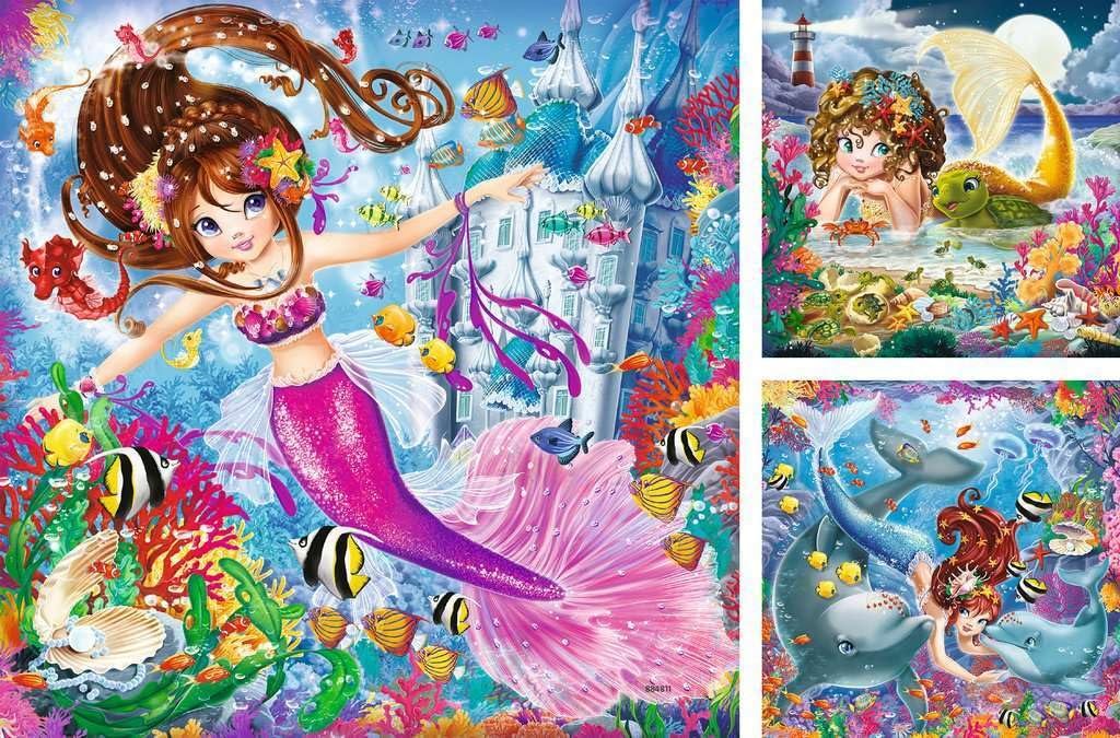 Пазл Ravensburger 08063 Enchanting Mermaids 3 x 49 елементів, фото №2