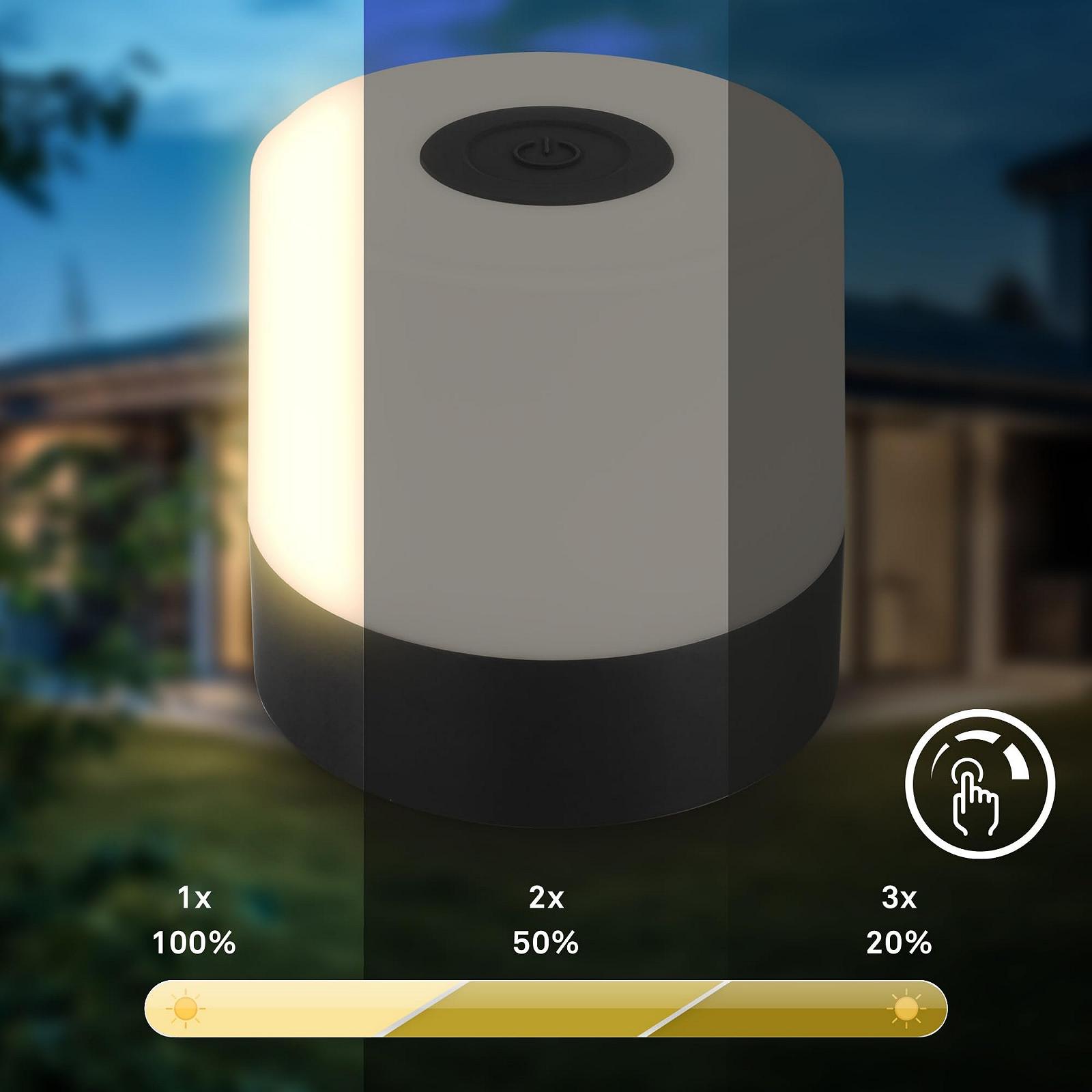 Настільна лампа B.K.Licht Mini LED IP44 7 x 7 см чорна, фото №4