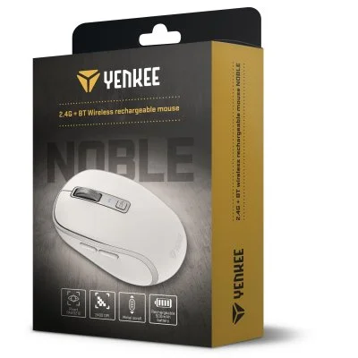 Мышка YENKEE YMS 2085WE Noble Wireless/Bluetooth White (45019715), фото №4 Мышка YENKEE YMS 2085WE Noble Wireless/Bluetooth White (45019715), фото №4