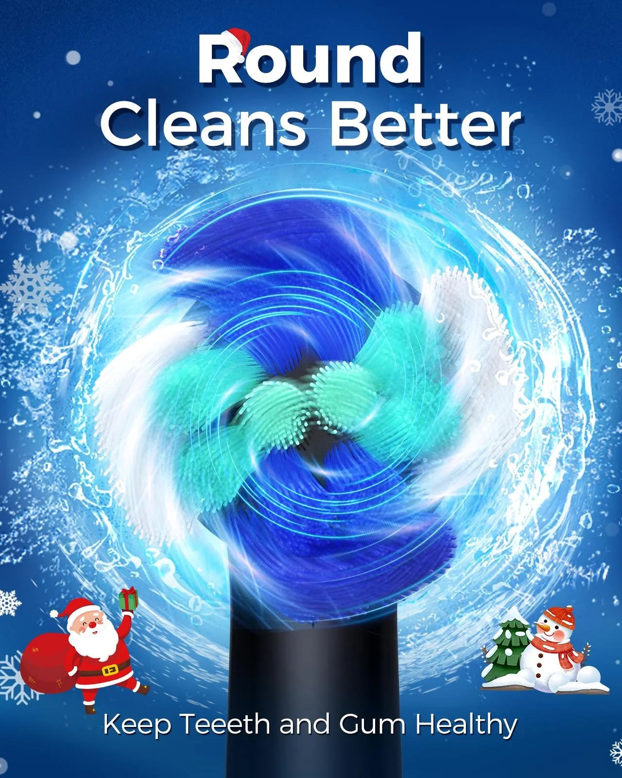 Электрическая зубная щетка TEETHEORY Ротационная 4 режима Черная, фото №2