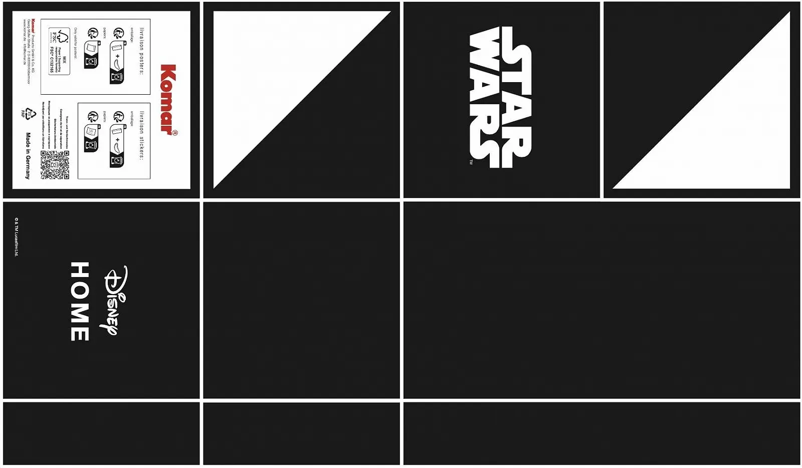 Наклейка на стену Komar Star Wars The Mandalorian Grogu Sunshine 50 x 70 см Коричневая Зеленая, фото №4