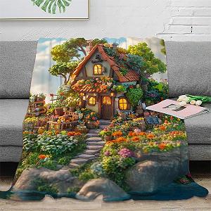 Плед Sea Hut Микрофибра Флис Мягкий Теплый Скандинавский Сталь 3D synthetic.ua - Фото 1