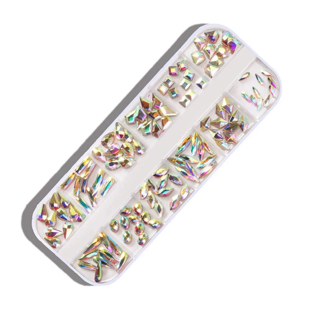 Набор для акриловых ногтей Стразы для ногтей 6 отделений Пинцет для подхвата и ручка для страз, Инструмент для точечной росписи, Одежда, Лицо, Поделки, фото №6