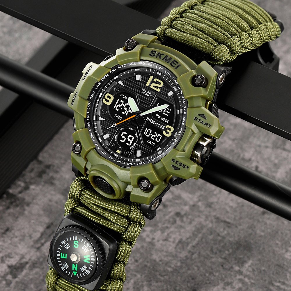 Годинник Skmei 1155BNAG Army Green, фото №4