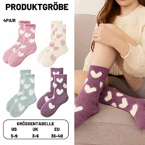 Пухнасті шкарпетки Жіночі 36-40, шкарпетки для сну, 4 пари synthetic.ua - Фото 1