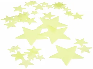 Наклейки на стіну Світні в темряві зірки Пластикові Набір 40 шт. - Фото 1