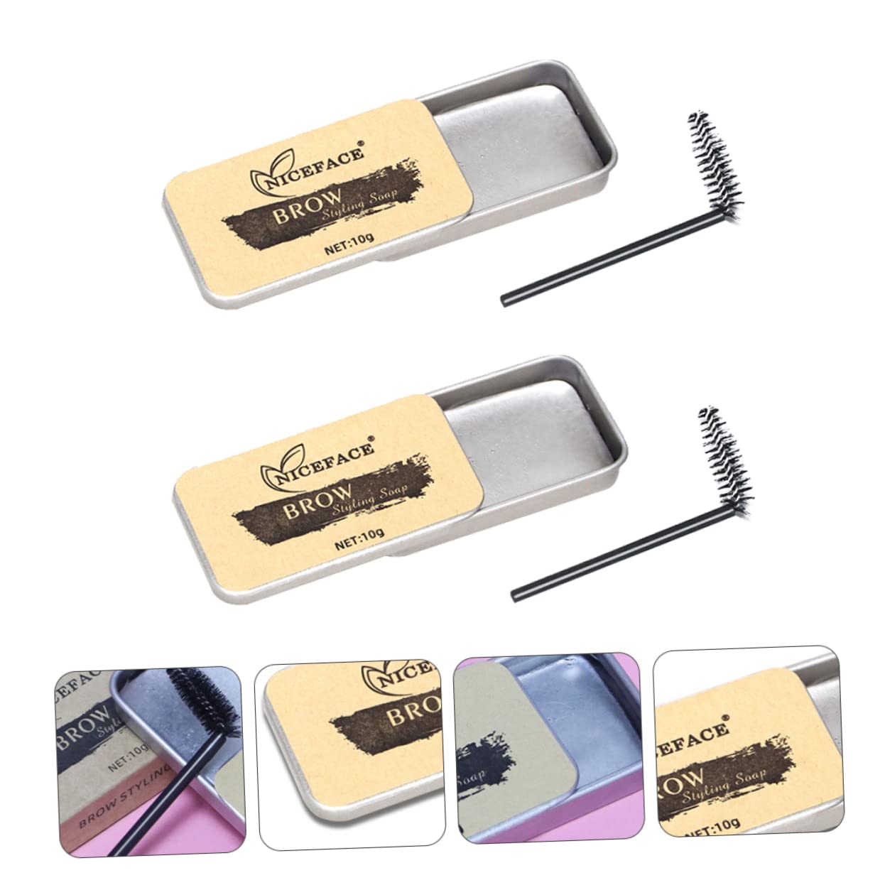 Seife Amosfun Augenbrauen Creme Gel-Textur Fräulein Trimmen Kosmetika 2 Sätze, фото №3