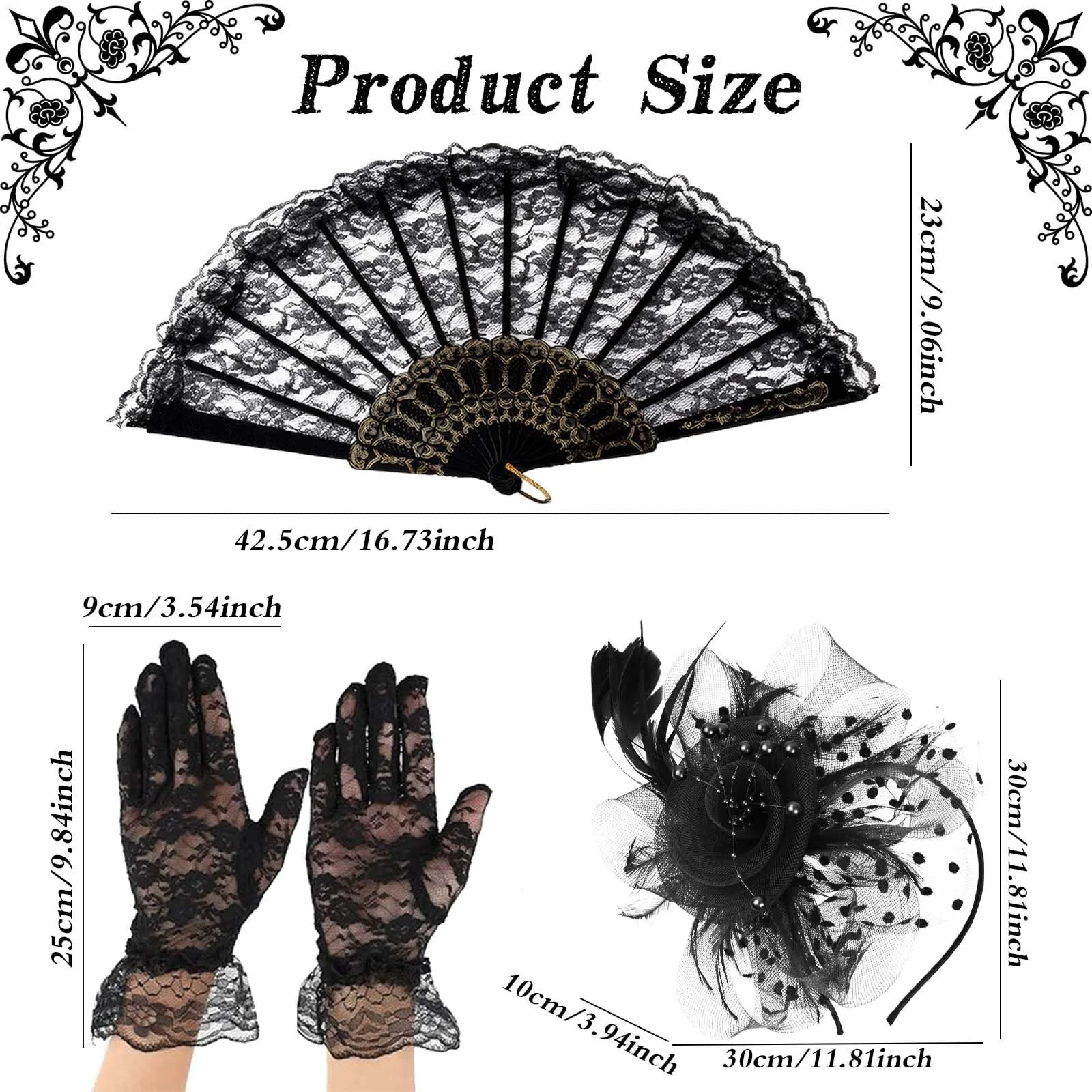 Капелюшок-Обруч Fascinators Black Retro Style з еластичною вуаллю та пір'ям, фото №2 Капелюшок-Обруч Fascinators Black Retro Style з еластичною вуаллю та пір'ям, фото №2