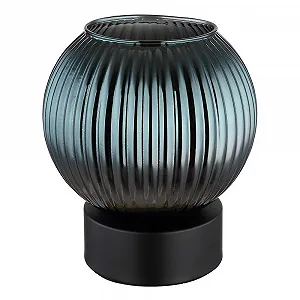 Настольная лампа Globo Ретро Стекло Петроль 17 см - Фото 1