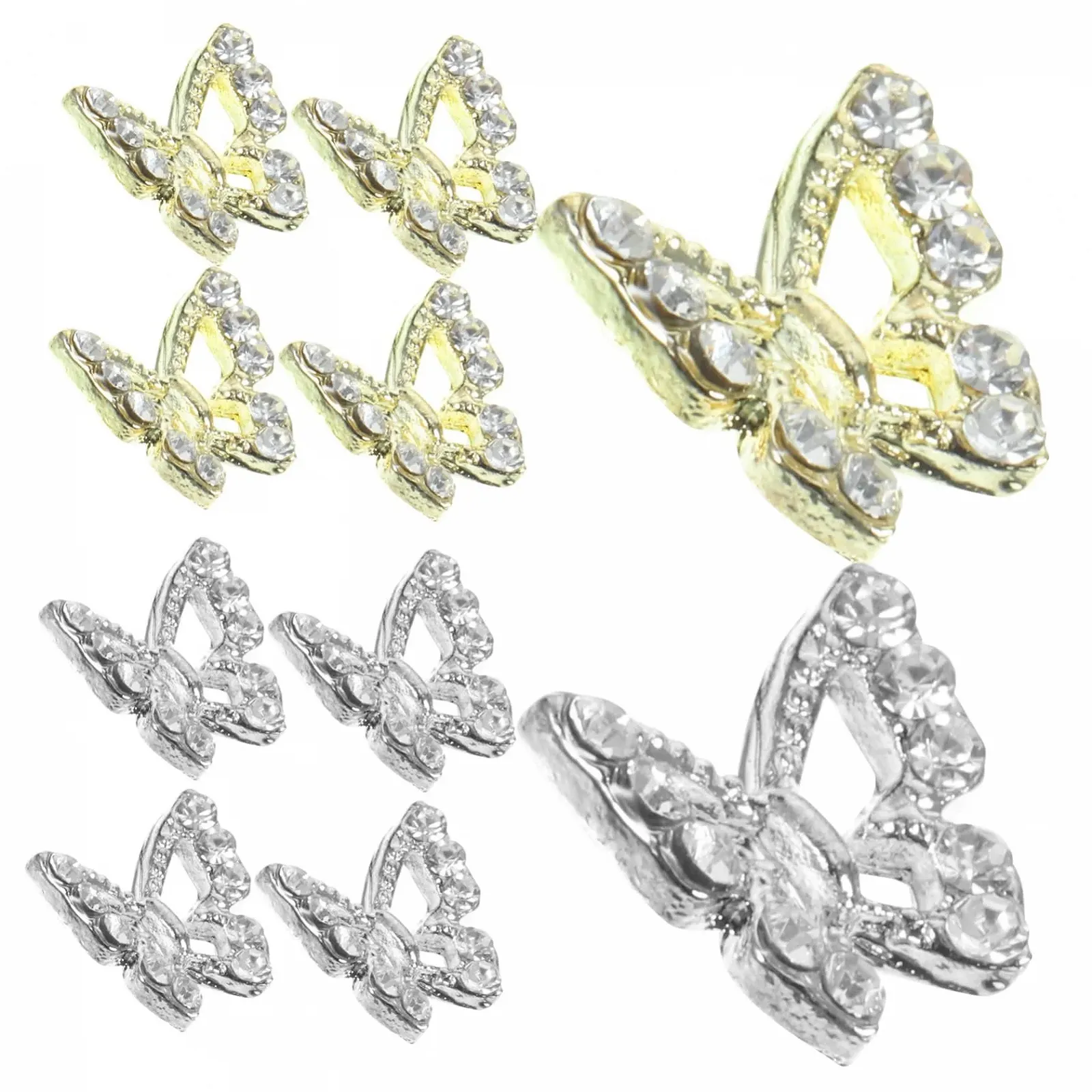 Украшения для ногтей Mikinona, 40 шт., накладные ногти, стразы для ногтей, подвески-бабочки, маленькие стразы для акриловых ногтей, сплав, фото №1