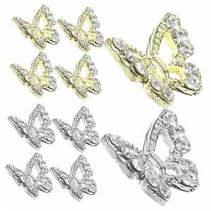 Украшения для ногтей Mikinona, 40 шт., накладные ногти, стразы для ногтей, подвески-бабочки, маленькие стразы для акриловых ногтей, сплав - Фото 1