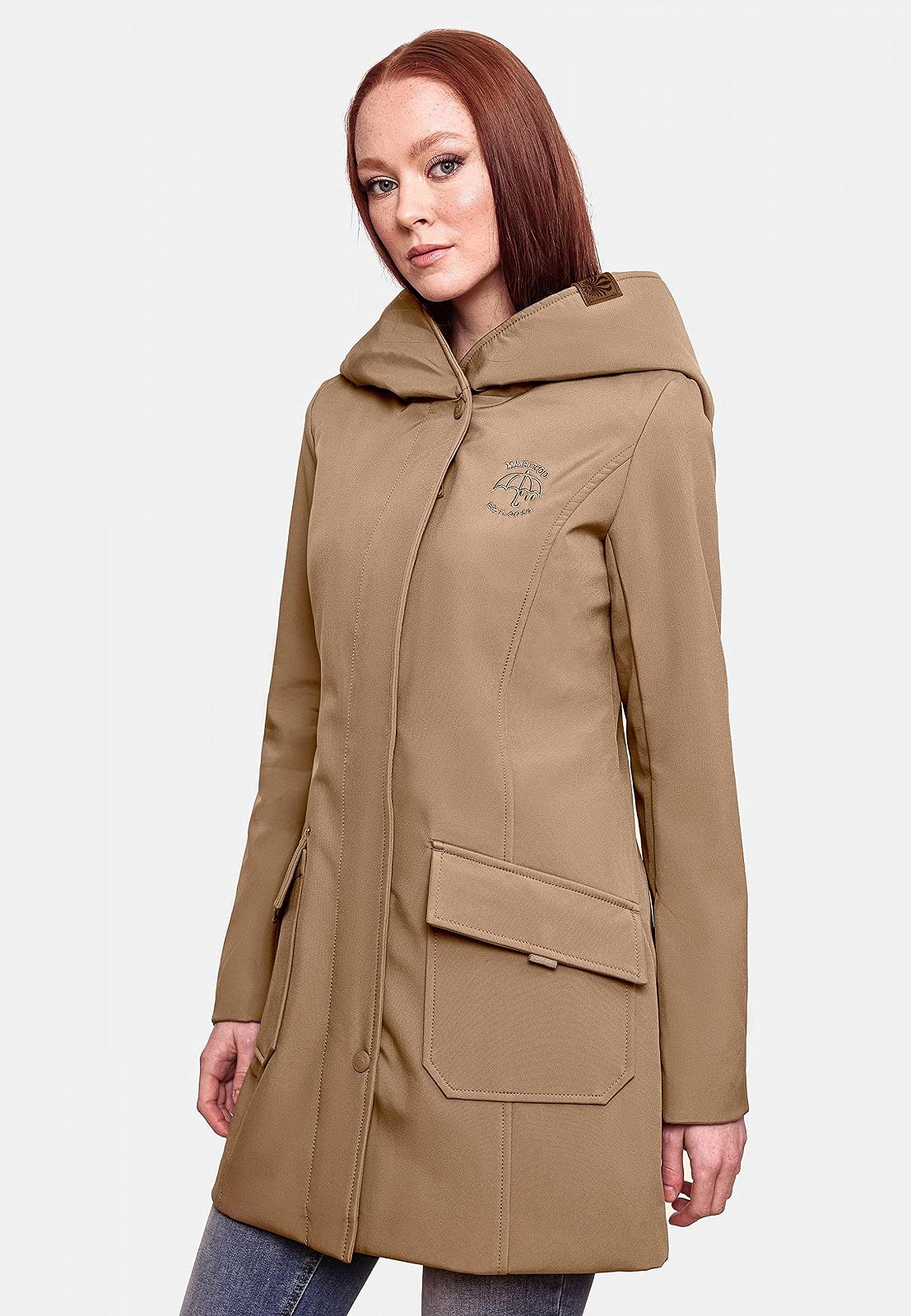 Переходная куртка MARIKOO Mayleen Женская, Softshell пальто, Водонепроницаемая дышащая с капюшоном, фото №5