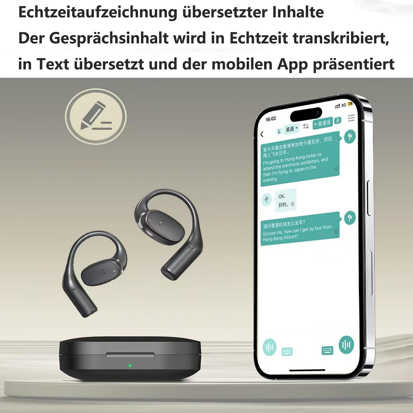 Наушники-переводчики AI, в реальном времени, Bluetooth, фото №5