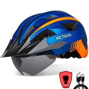 Шолом VICTGOAL для чоловіків та жінок, MTB, зі знімними магнітними окулярами та козирком - Фото 1