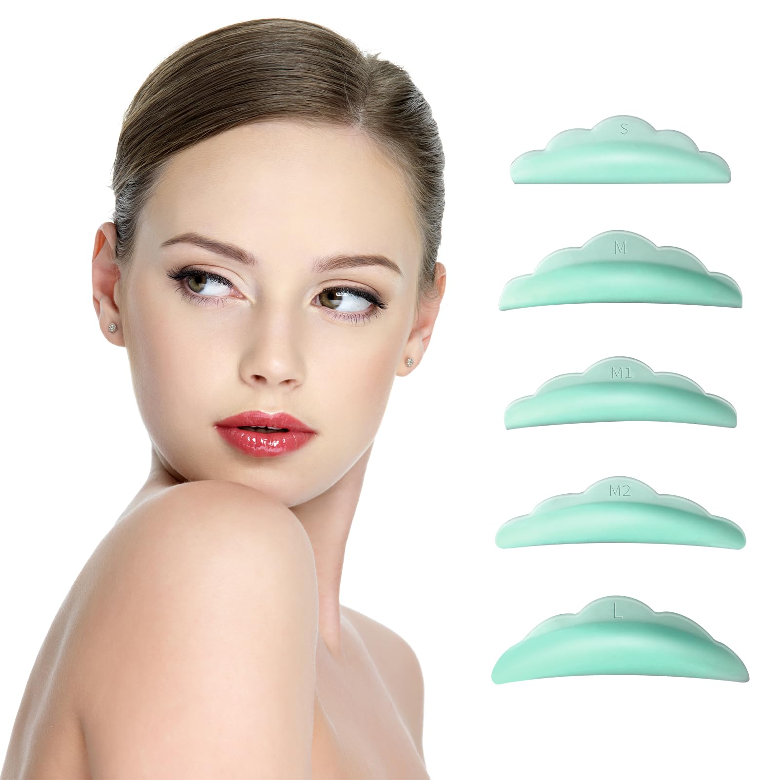 Набор Eyelashes, Perm Curlers, Silicone Perm Pad, Reusable Green Eyelash Brush для Eyelash Lifting, Lift Bars, Makeup Beauty Tool, 5 Sizes, фото №7