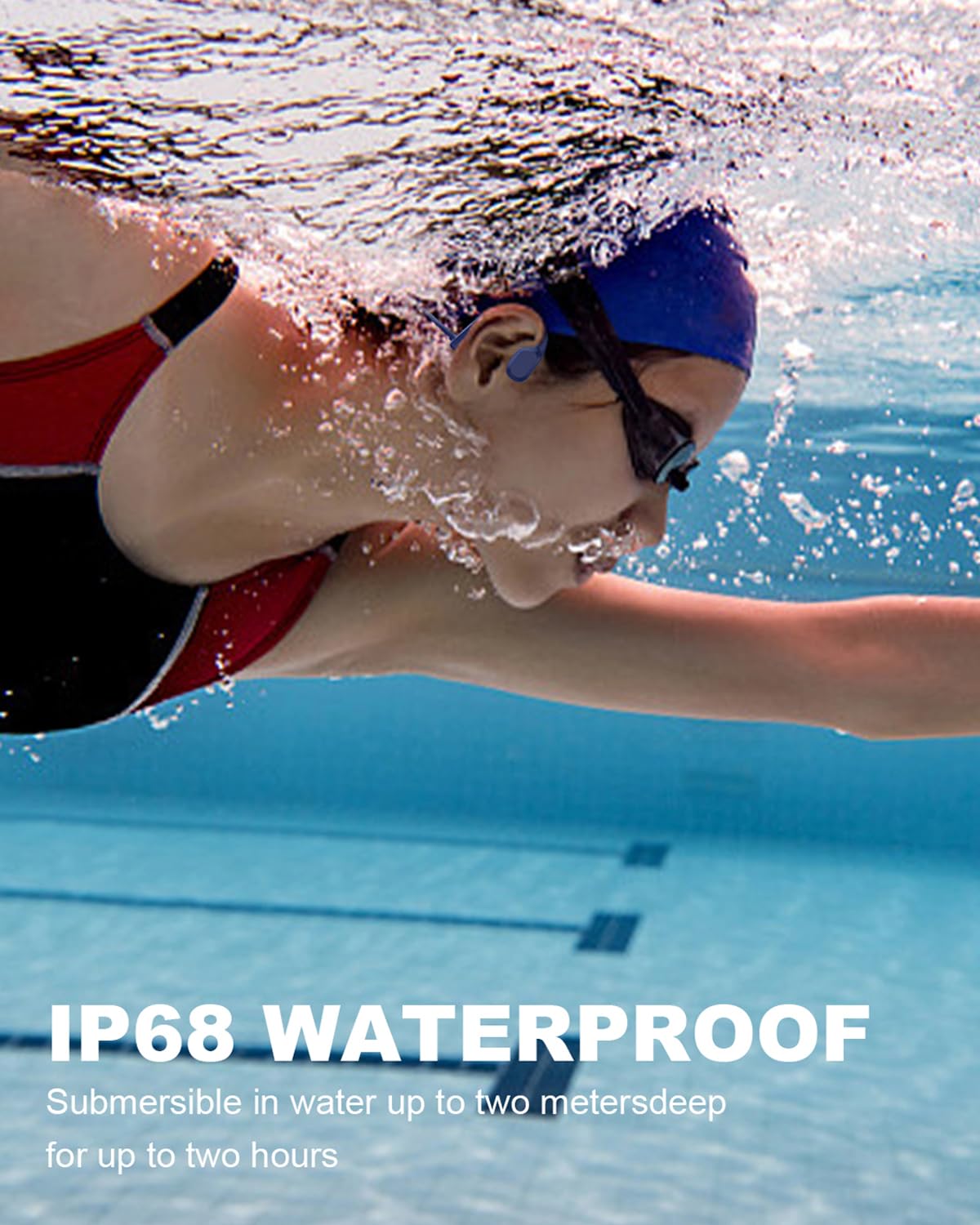 Наушники SANOTO Swimming Bluetooth 5.2 Bone Sound Наушники IP68 Подводные Наушники 8G MP3 Открытые Спортивные Наушники Чёрный, фото №3
