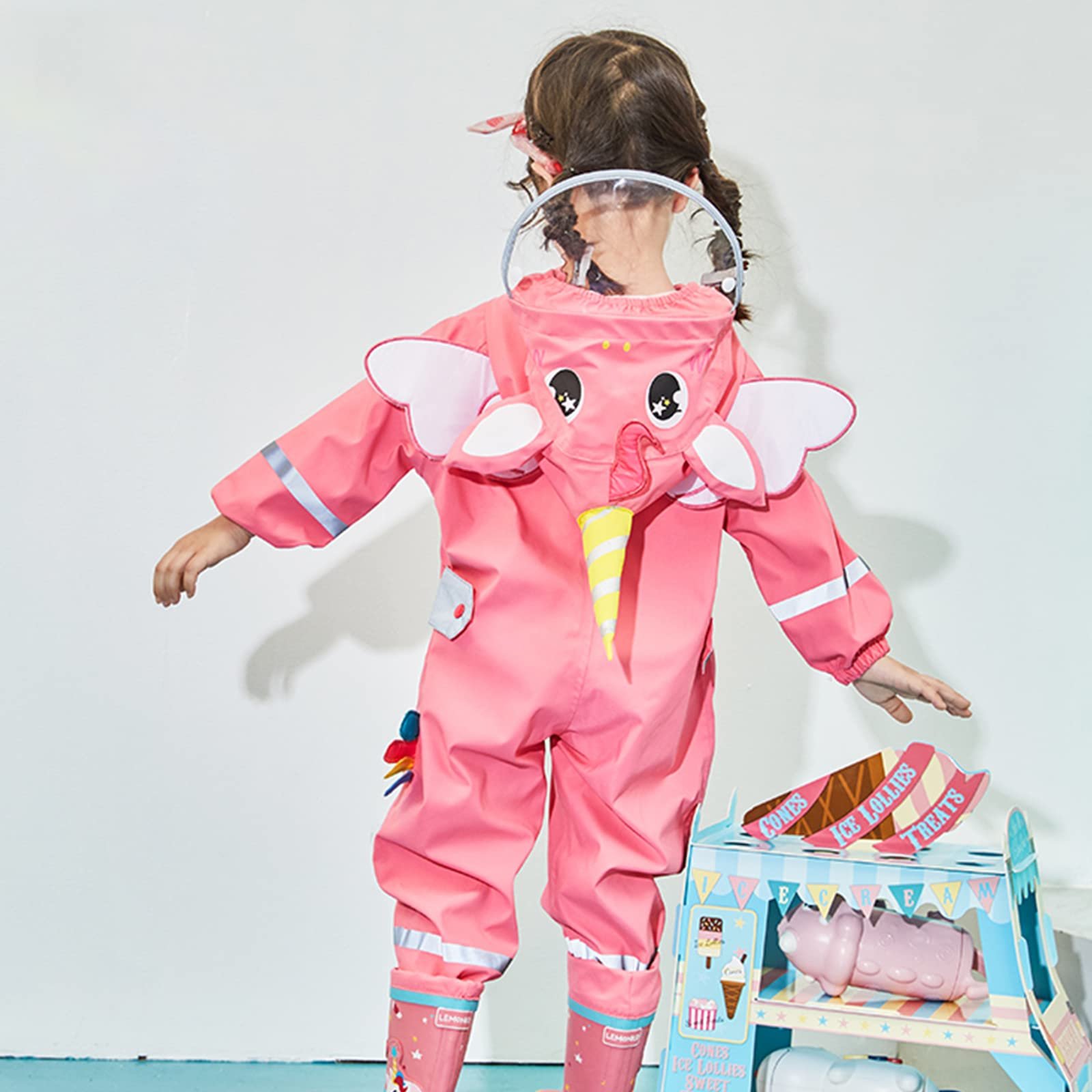 Дитячий дощовий пончо Hovkib для малюків, дощовики для хлопчиків і дівчаток, фото №4