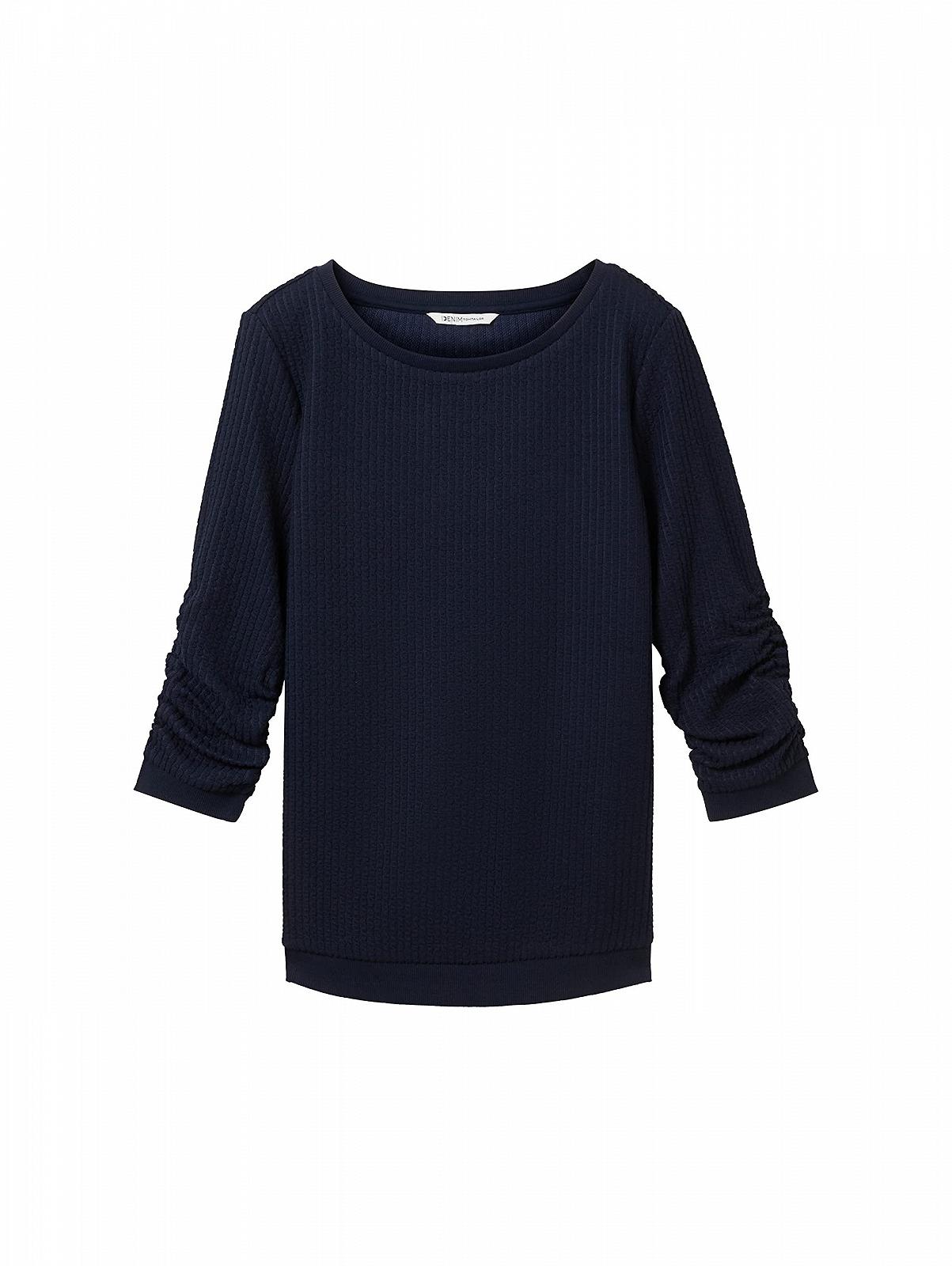 Свитшот TOM TAILOR Denim с завязками на рукавах, фото №3