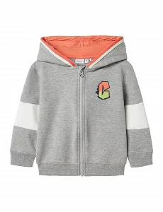 Куртка-Куртка NAME IT для хлопчиків Nmmnormano Nreg Sweat Card Wh Bru - Фото 1